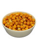 High protein barbecue flavoured soy puffs