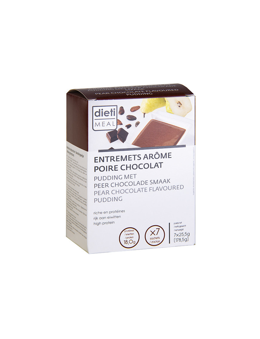 High Protein Chocolate Pear Pudding