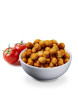 High protein barbecue flavoured soy puffs