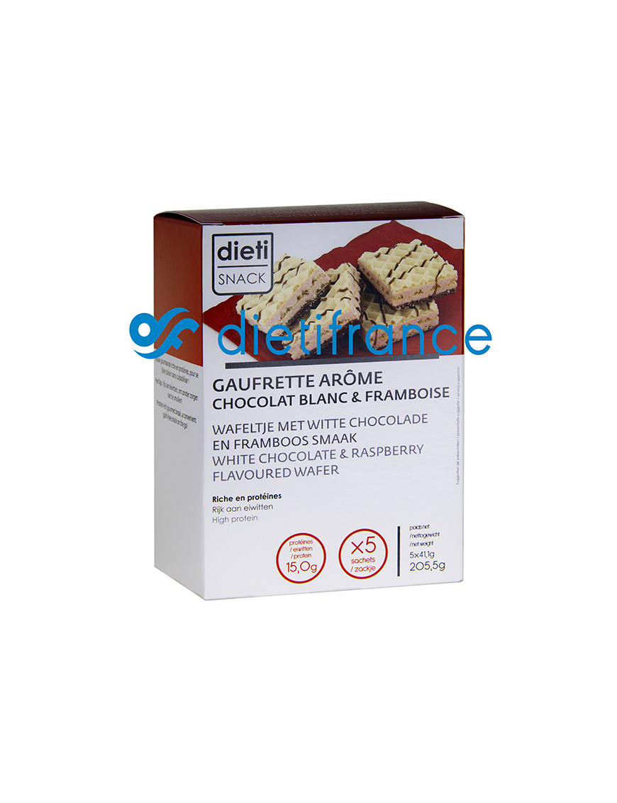 White chocolate & raspberry protein wafer