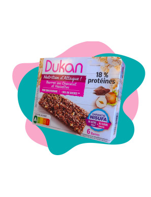 Dukan Oat Bran Protein Bar with Hazelnuts and Chocolate