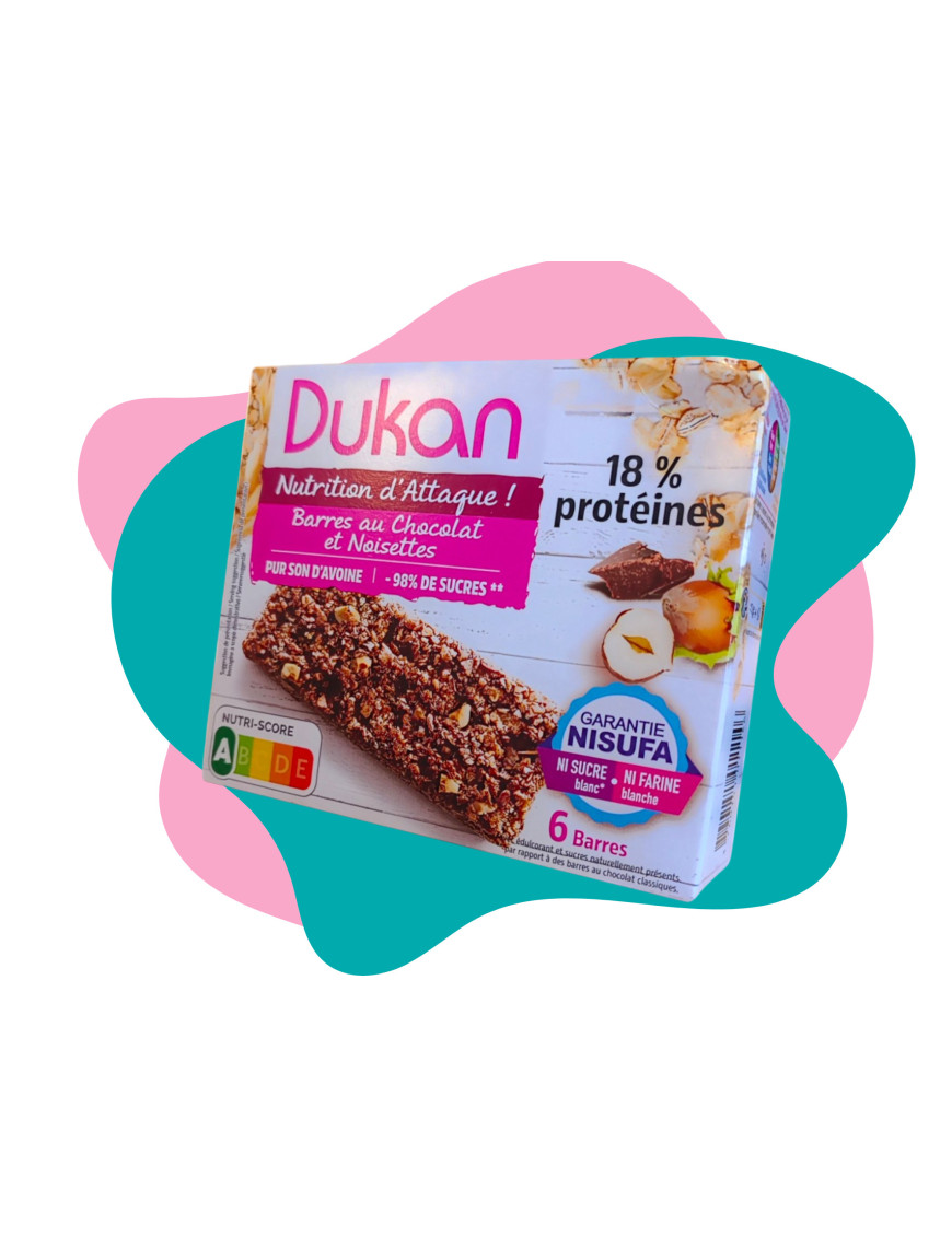 Dukan Oat Bran Protein Bar with Hazelnuts and Chocolate