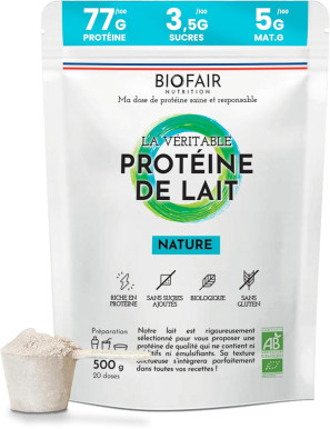 Biofair Organic Whey Protein Powder made in Normandy