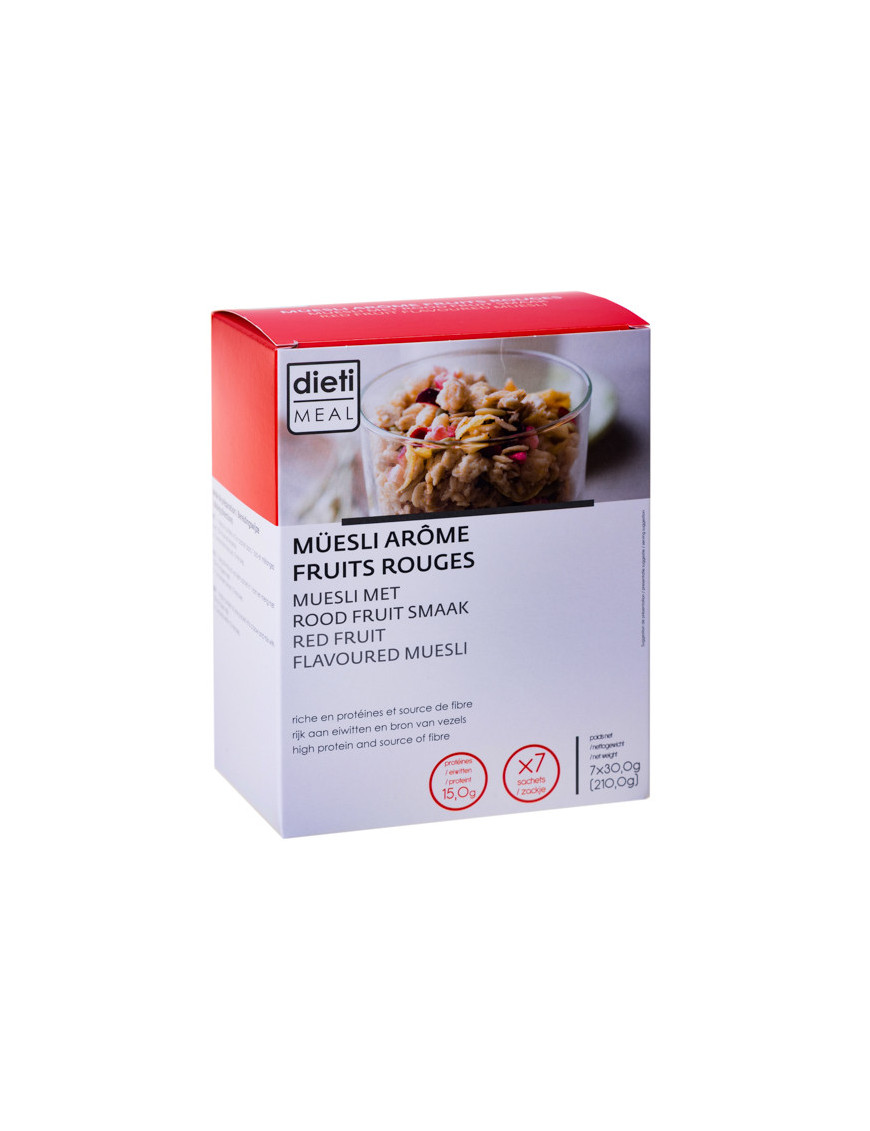 Dietisnack Red fruits protein muesli